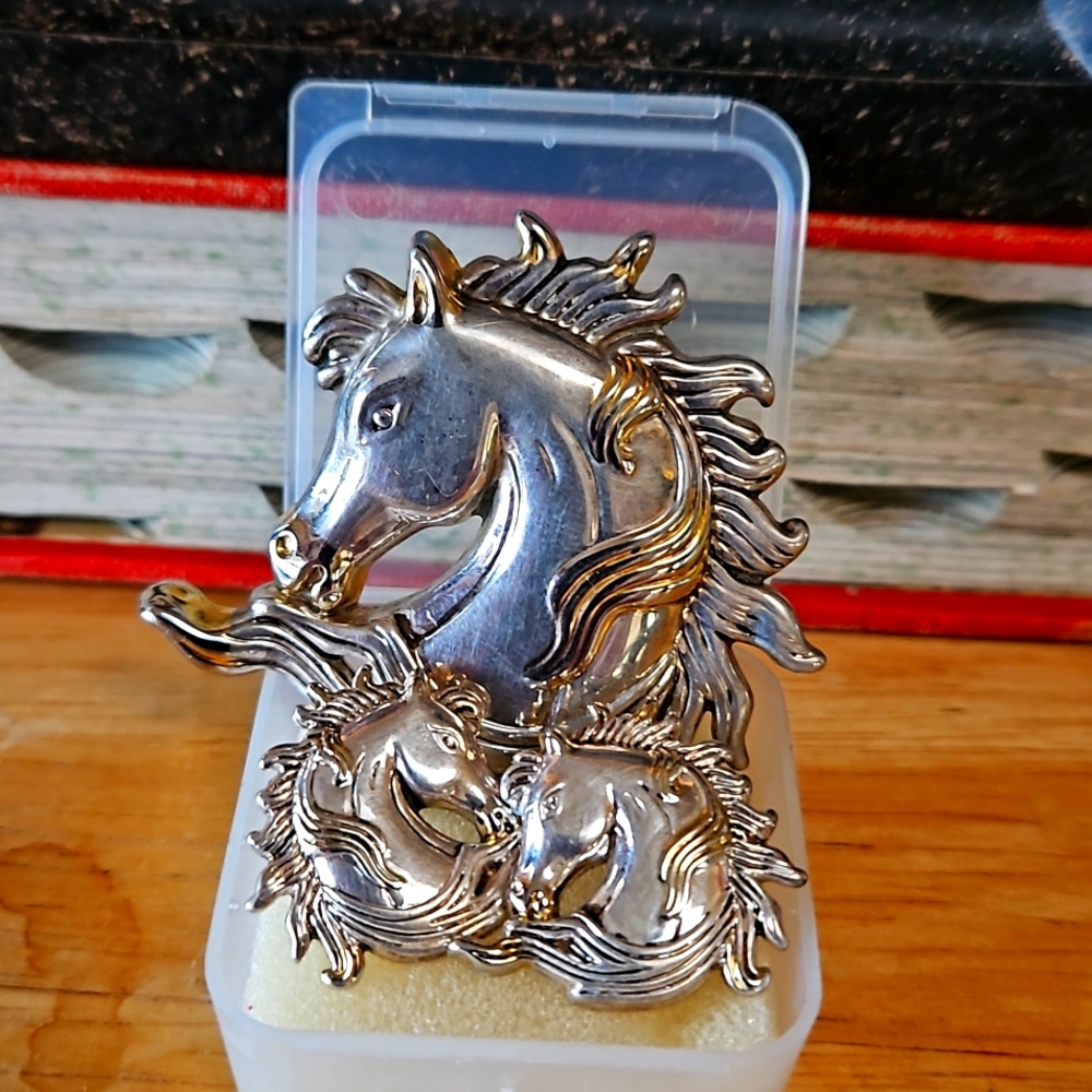 Western wear Horse Brooch / Pendent & Earrings
